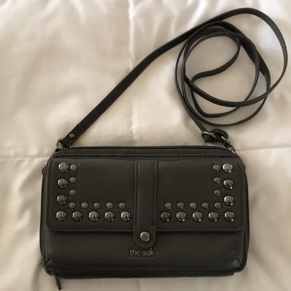 The Sak Studded Crossbody with wristlet strap
